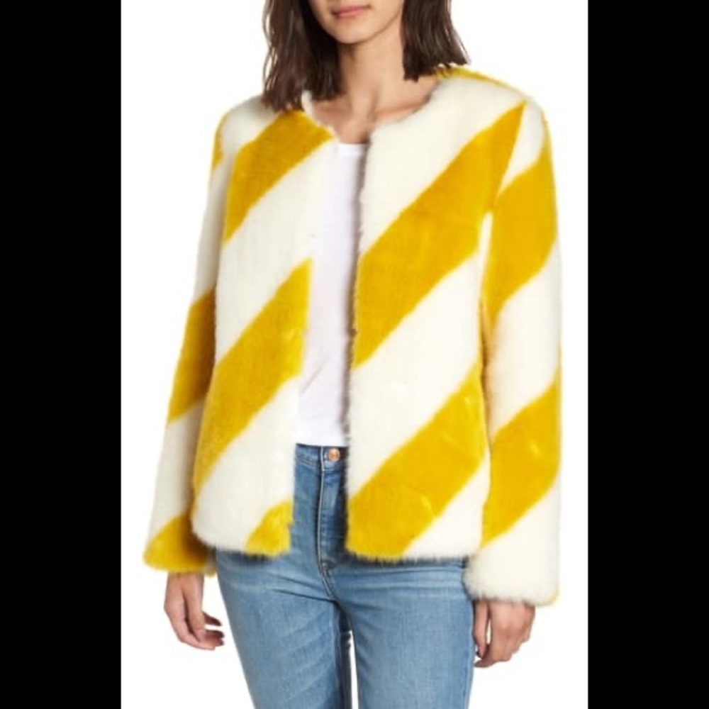 Nordstrom Sam Edelman faux fur jacket sz small new